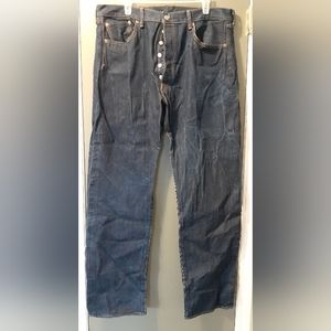 Levi's 501 Jeans Mens 40x36 Blue Denim Original Fit Straight, Shrink to …